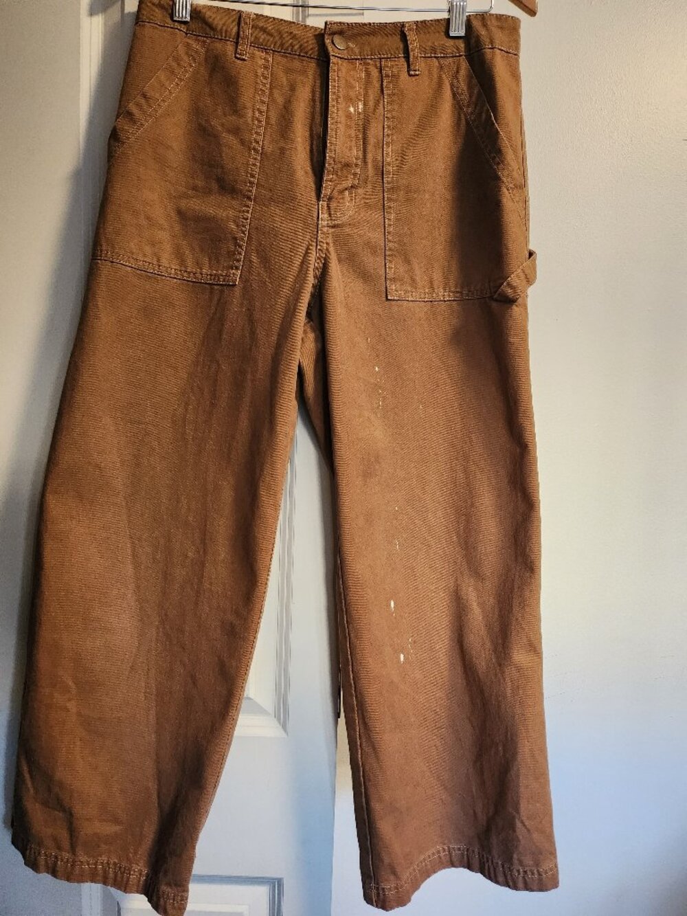 Wild Fable High Rise Wide Leg Pants Size 12 Light Brown Cotton